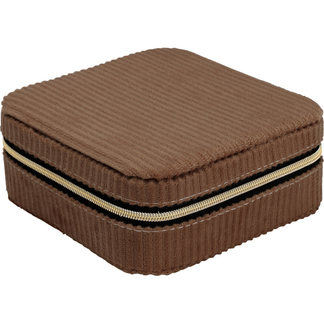 Cutie pentru bijuterii, catifea, 12 x 12 x 5 cm
