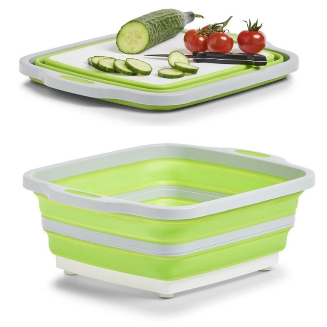 Bol de bucătărie, tocator, 2 în 1, verde, 40 x 32 x 14 cm, ZELLER