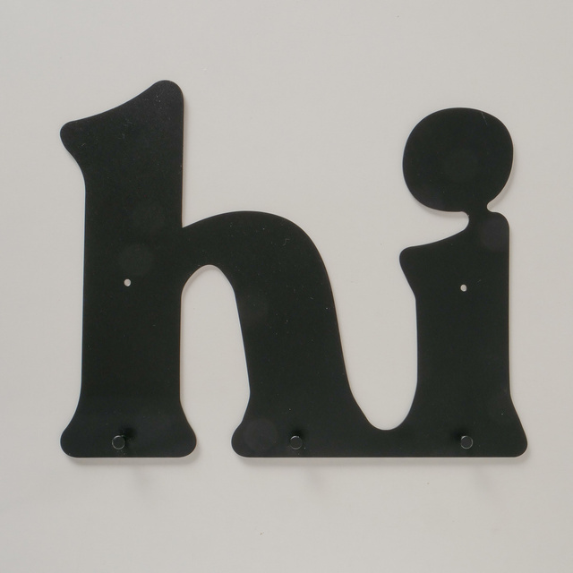 Umeraș de perete cu 3 cârlige HI, 38 x 30 cm