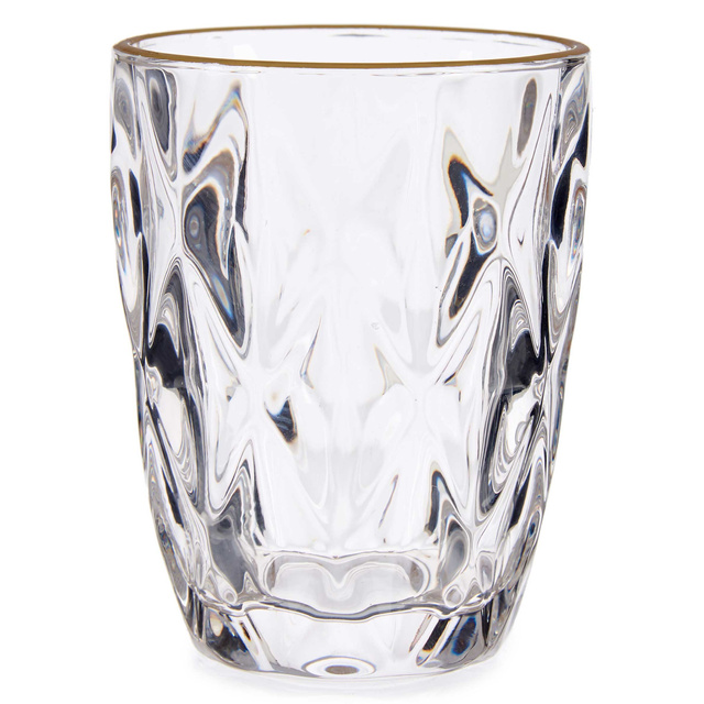 Set 6 pahare cu margine aurie, 270 ml