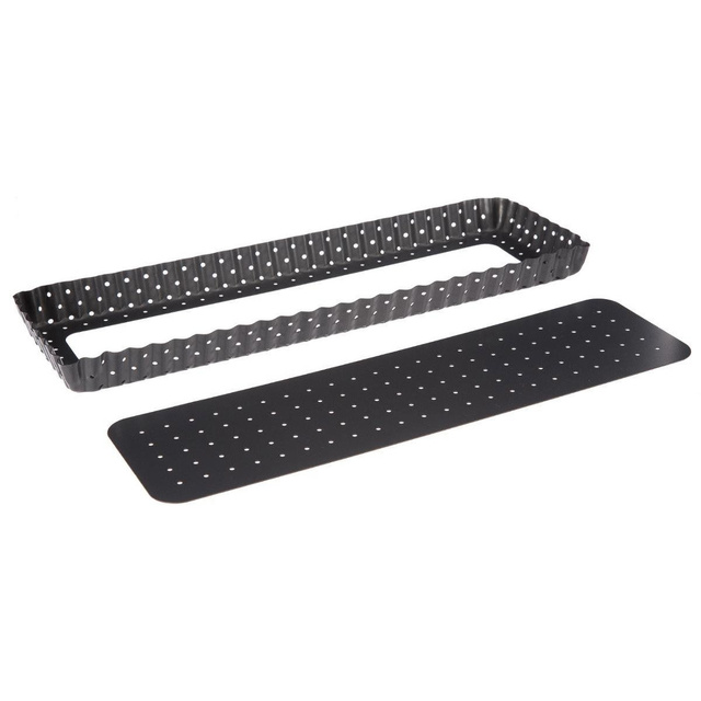 Tava alungita cu gauri, 35 x 11 cm, metal