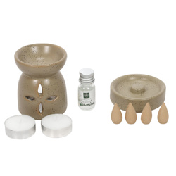 Lămpă aromatică + bețișoare parfumate HAPO, 9 piese