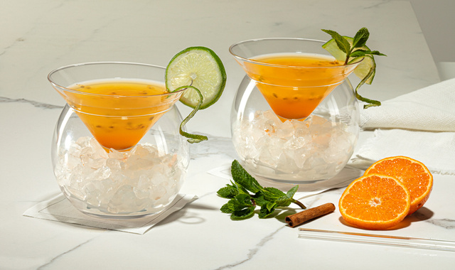 Pahare de cocktail cu bază fără picior, set 4 buc.