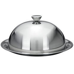 Tavă metalică pentru prăjituri și gustări cu capac Ø 24 cm