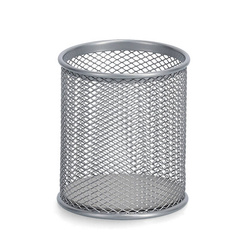 Pahar pentru pixuri din plasa metalica, Ø 8 cm