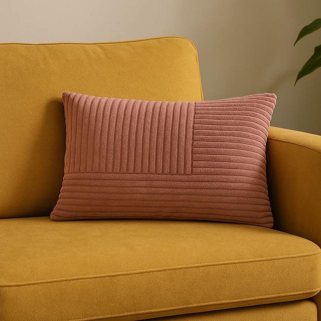 Perna decorativă cu patchwork din catifea, 30 x 50 cm