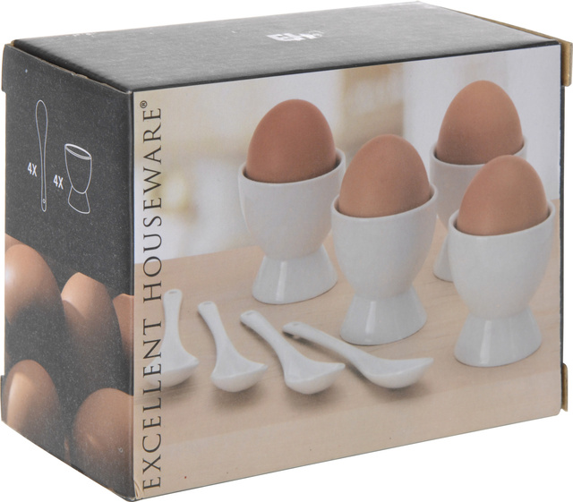 Set suporturi pentru oua cu lingurite