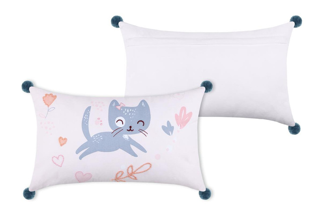 Perna pentru copii ZOELINE cu pompoane, 30 x 50 cm