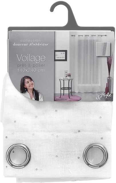 Perdea fereastră cu inele ELEA, 140 x 240 cm