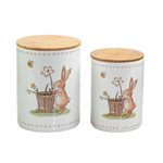 Recipiente de bucatarie din ceramica Charmy, model cu iepuras, 2 bucati