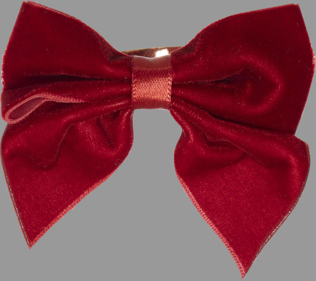 Inel pentru servetel, fundita rosie, Ø 5 cm