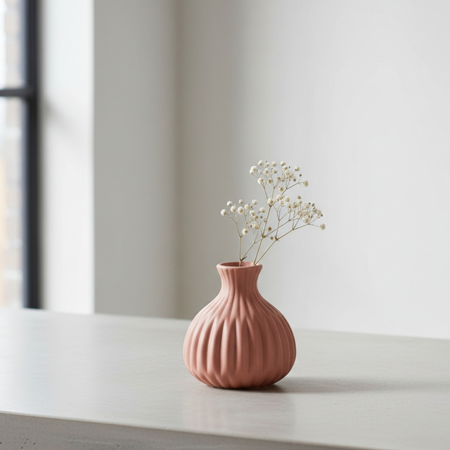 Vază ceramică ESKO, pictată manual, 13 cm, model 2