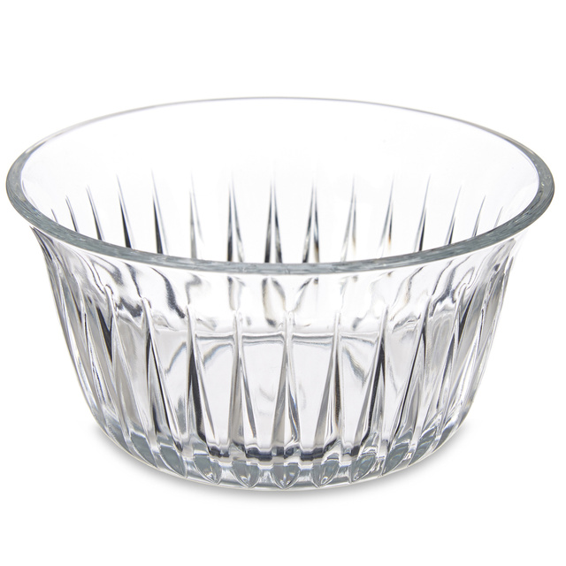 Set 6 boluri din sticlă cu caneluri, 175 ml