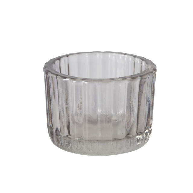 Set decor din sticlă TOLKA, sfeșnice și vază, 10 cm