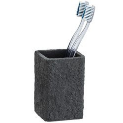Pahar pentru periuțe de dinți VILLATA, negru, WENKO