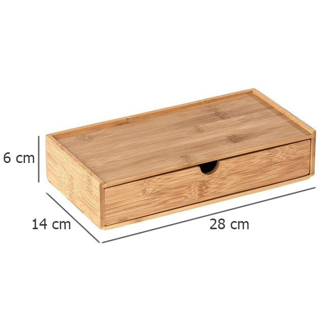Organizator de baie TERRA pentru obiecte mici, bambus, WENKO