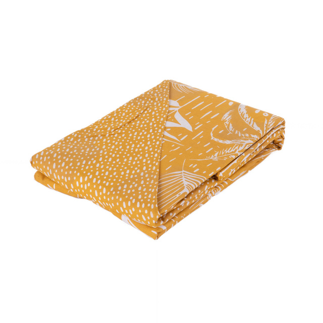 Set lenjerie de pat din bumbac Tropical Vibe, reversibila, 220 x 240 cm