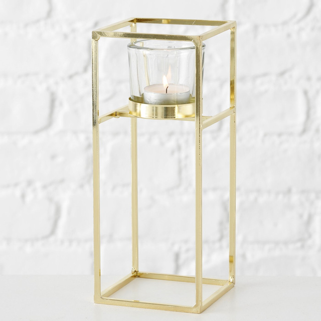 Set 2 suporturi  pentru lumanare,  auriu