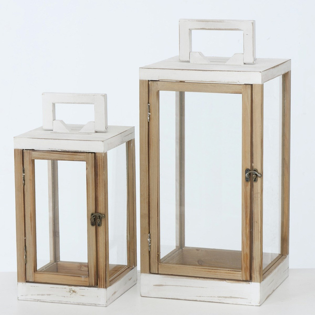 Felinare din lemn QUINTO, brad chinezesc, 2 buc