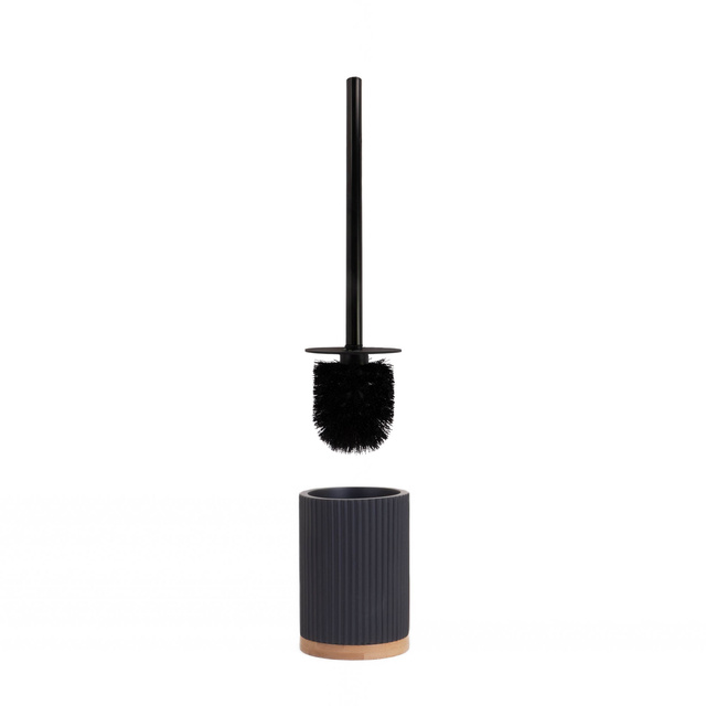 Perie de toaletă NATUREO, suport negru