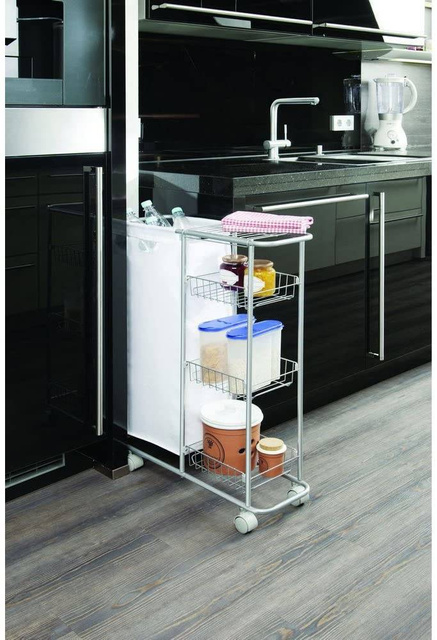 Carucior multifuncțional SLIM - raft de bucătărie, baie, WENKO