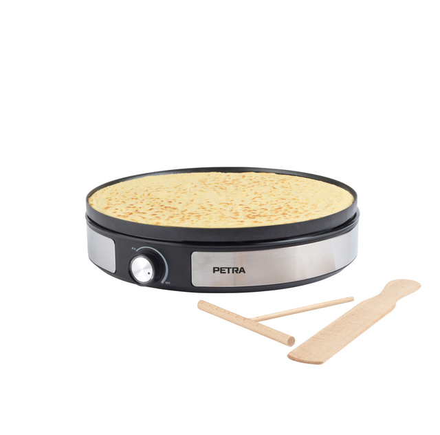 Aparat de clătite 2 în 1 PETRA 1500 W, Ø 33 cm + spatule