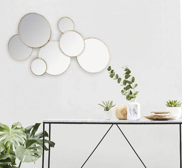 Set oglinzi rotunde, decor - 61,5 x 37 cm