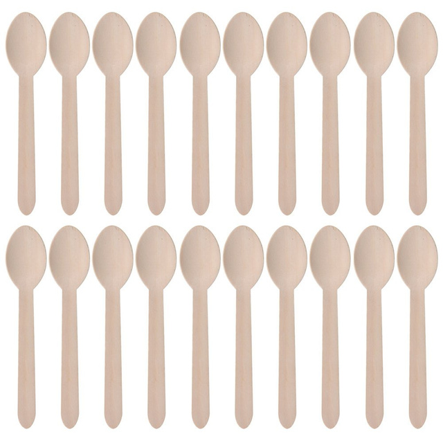 Set linguri de lemn, lemn de mesteacan, 20 bucati in set