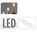 Suport de lumanare Advent din lemn, LED, 7 lumini