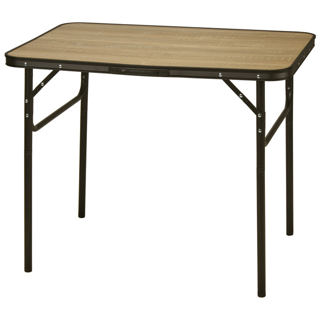 Masa de camping cu motiv lemn, pliabila, 90 x 60 x 30 cm