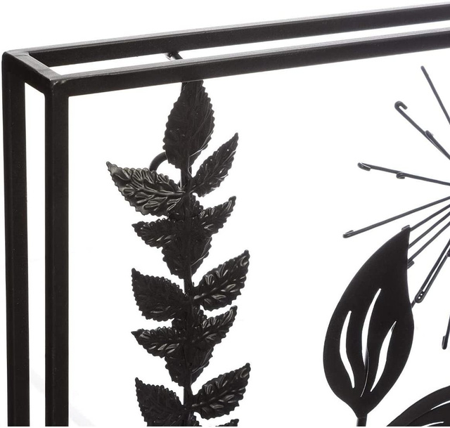 Decor de perete rama LEAVES, metal, 40 x 40 cm