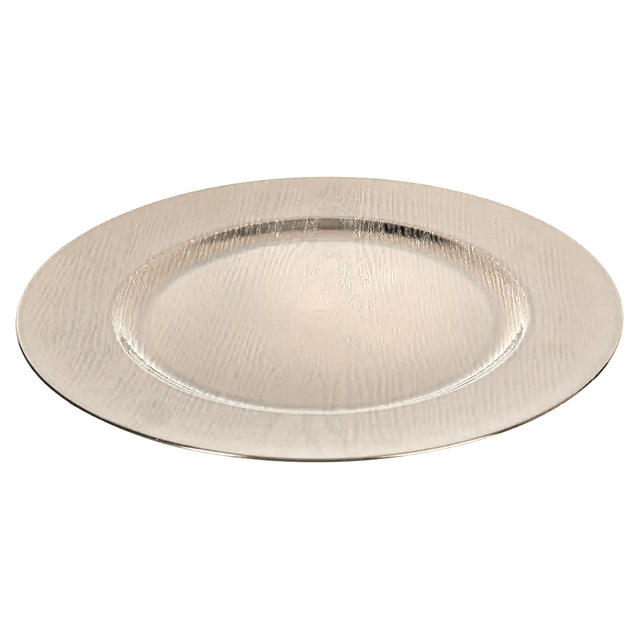 Farfurie decorativă din lemn, aurie, Ø 33 cm