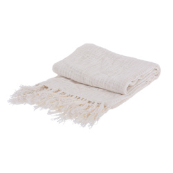 Cuvertura de pat cu franjuri, 130 x 170 cm