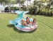 Piscina gonflabila WHALE pentru copii, cu dus, INTEX