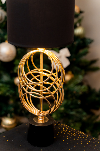 Lampa de masa CIRCLY cu decor auriu