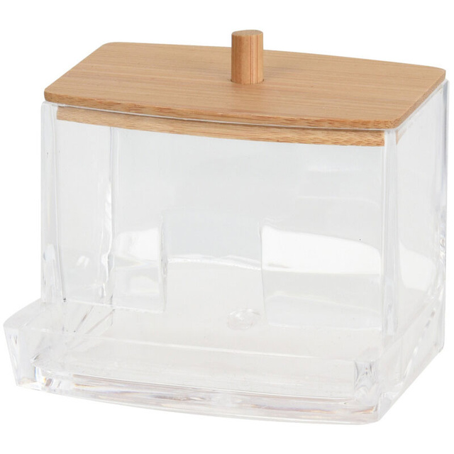 Organizator pentru baie cu capac din bambus, dreptunghiular