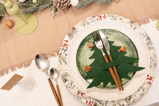 Set de tacâmuri AMAZONIE, 24 de elemente, cu mâner din lemn