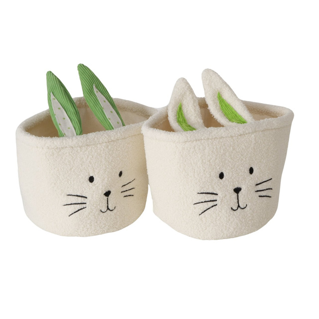 Coș textil pentru mărunțișuri NIKKEL cu model iepuraș