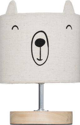 Veioza pentru copii cu nuanță albă, model ursuleț de pluș