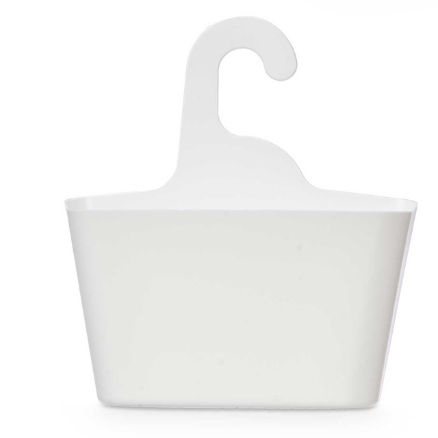 Coș alb pentru duș, 14,5 x 28 x 31,5 cm