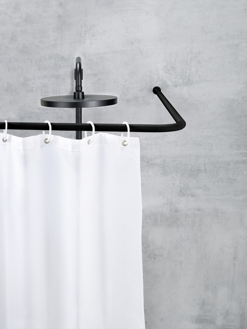 Bara de duș colțară 20 mm, Wenko, neagră