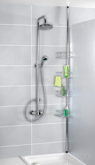 Raft telescopic pentru duș DOLCEDO, 4 niveluri, WENKO, auriu