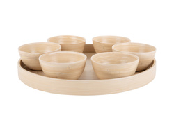 Set de boluri pentru gustări PURO 6 bucăți + tavă