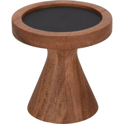 Sfeșnic din lemn, salcâm, 10,5 x 10,5 cm