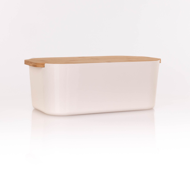 Cutie de paine cu capac din bambus, 33 x 18,5 x 12 cm