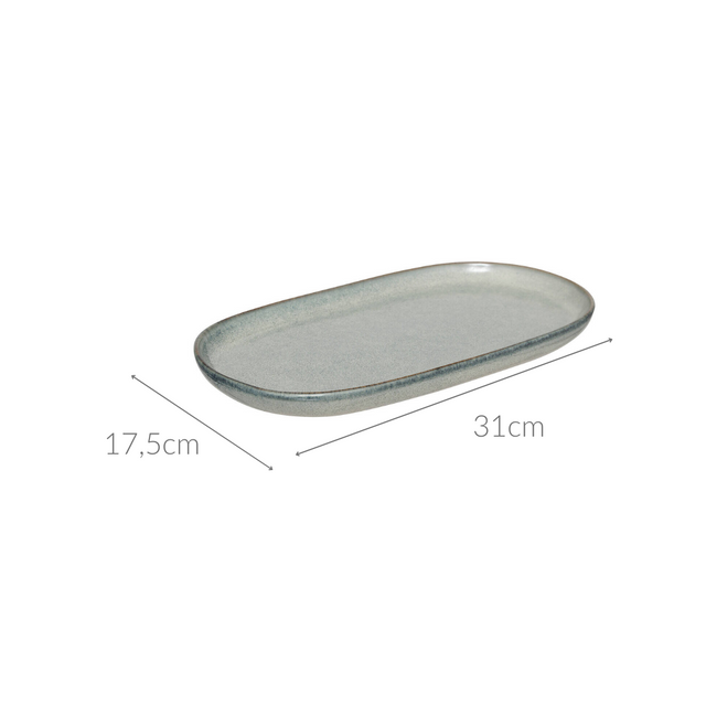 Farfurie Terre Inc verde 30 x 18 cm