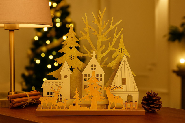 Lampă de masă LED de Crăciun, 20 cm, model 2