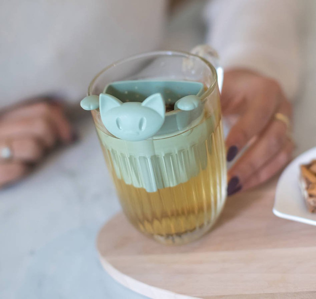 Infuzor de ceai MIAOU, KOZIOL, verde eucalipt.