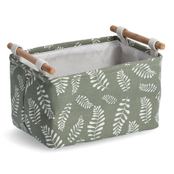 Cos depozitare, bumbac, motiv frunze