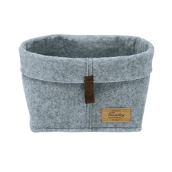 Organizator pentru produse cosmetice si articole mici FELI, imitatie de pasla, gri, 18 x 13 x 12 cm, Wenko